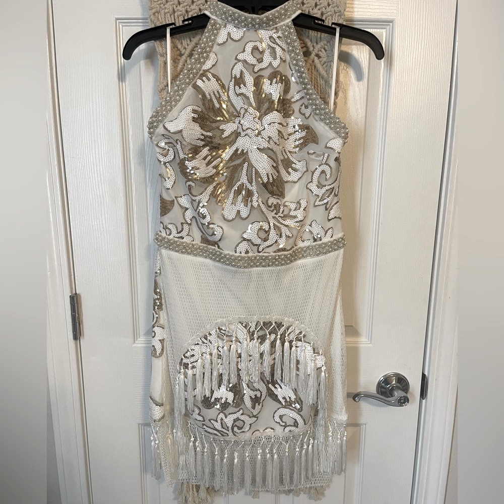 NWT Size L 12th Tribe Fringe Dress
